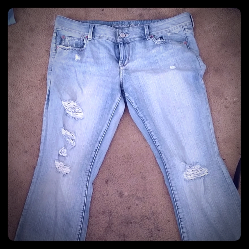 American Eagle Slim Boot Distressed Jeans